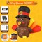 GOOSH 5 FT Tall Thanksgiving Inflatables Turkey Baby in Hat with Built-in LEDs